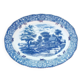 Large white and blue serving platter.