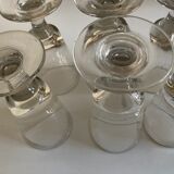 Set of 9 assorted 19th absinthe glasses