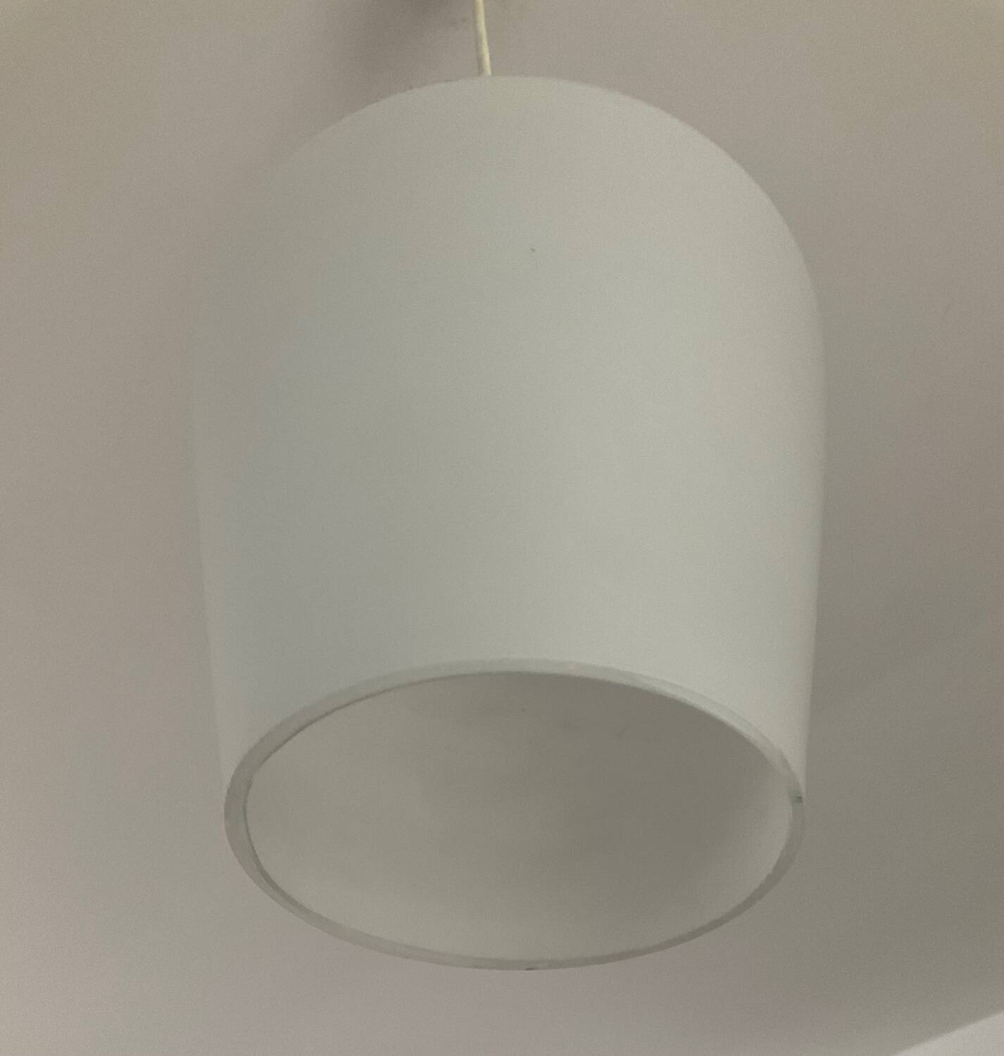 Louis Kalff 60s pendant light in teak and opaline