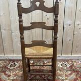 Série de 6 chaises paillées haut dossier