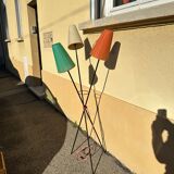 1950s metal tripod floor lamp, completely original