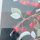 Framed lithograph of cherries