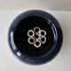 Magnificent blue ceramic flowerpot vase signed (pictogram with identification)