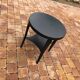 Table d'appoint ronde Art Déco en bois marron, années 1930, plateau circulaire