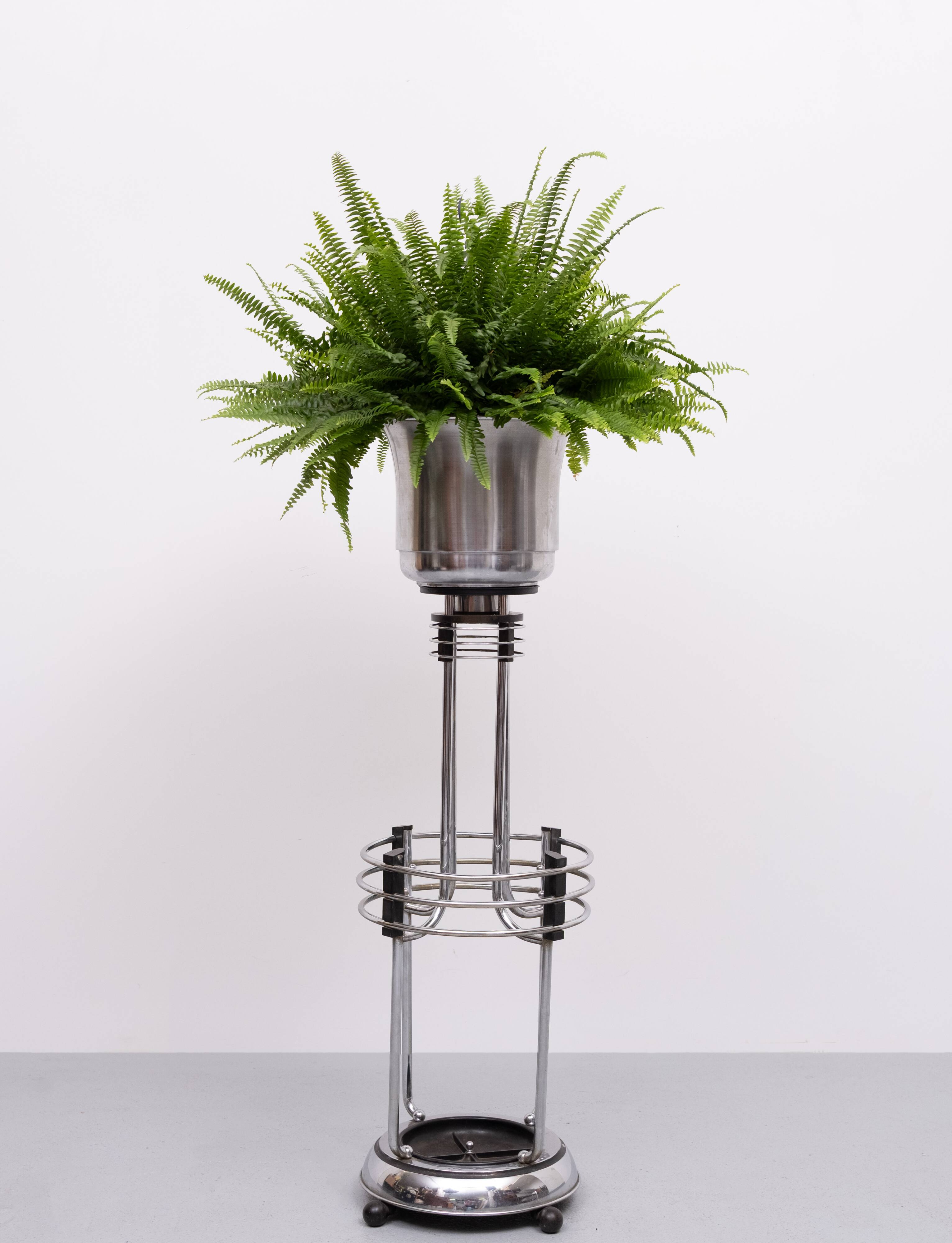 Art Deco plant stand and Umbrella 1930s Demeyere Belgium