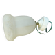 Art Deco porcelain tulip wall lamp in molded glass with flower decoration