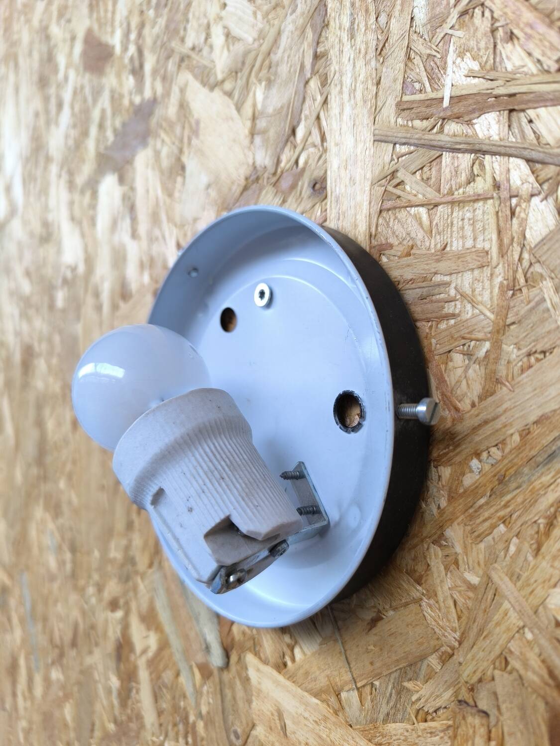 White opaline ceiling light 1970