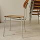 Set of 8 metal and wood school chairs  
Former Czechoslovakia 1960