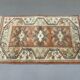 Tapis turc petit Milas 142x85 cm vieux tapis vintage Ushak Rose Beige Bleu