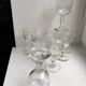Ensemble de 8 verres à pied en verre moulé années 30 début XXème