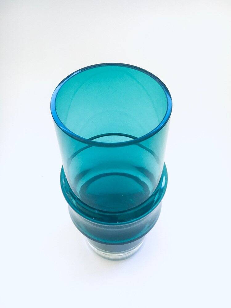 Extra Large Mid-Century Scandinavian Green Glass Vase by Tamara Aladin for Riihimaki, 1960s