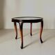 1930s French Art Deco Coffee Table, Beech Wood & Glass, Curved Design