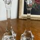 Pair of crystal candlesticks, Villeroy & Bosh