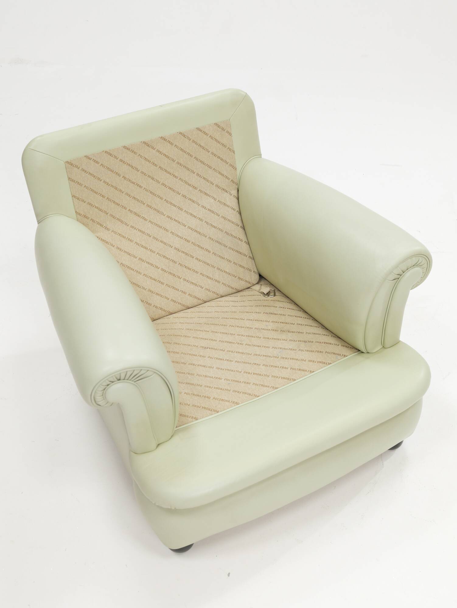 Poltrona Frau 'Dream B' armchair and ottoman, Italy, 1980s
