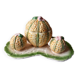 Salière et poivrier en forme de melon