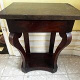 Console époque Restauration en Acajou et marbre