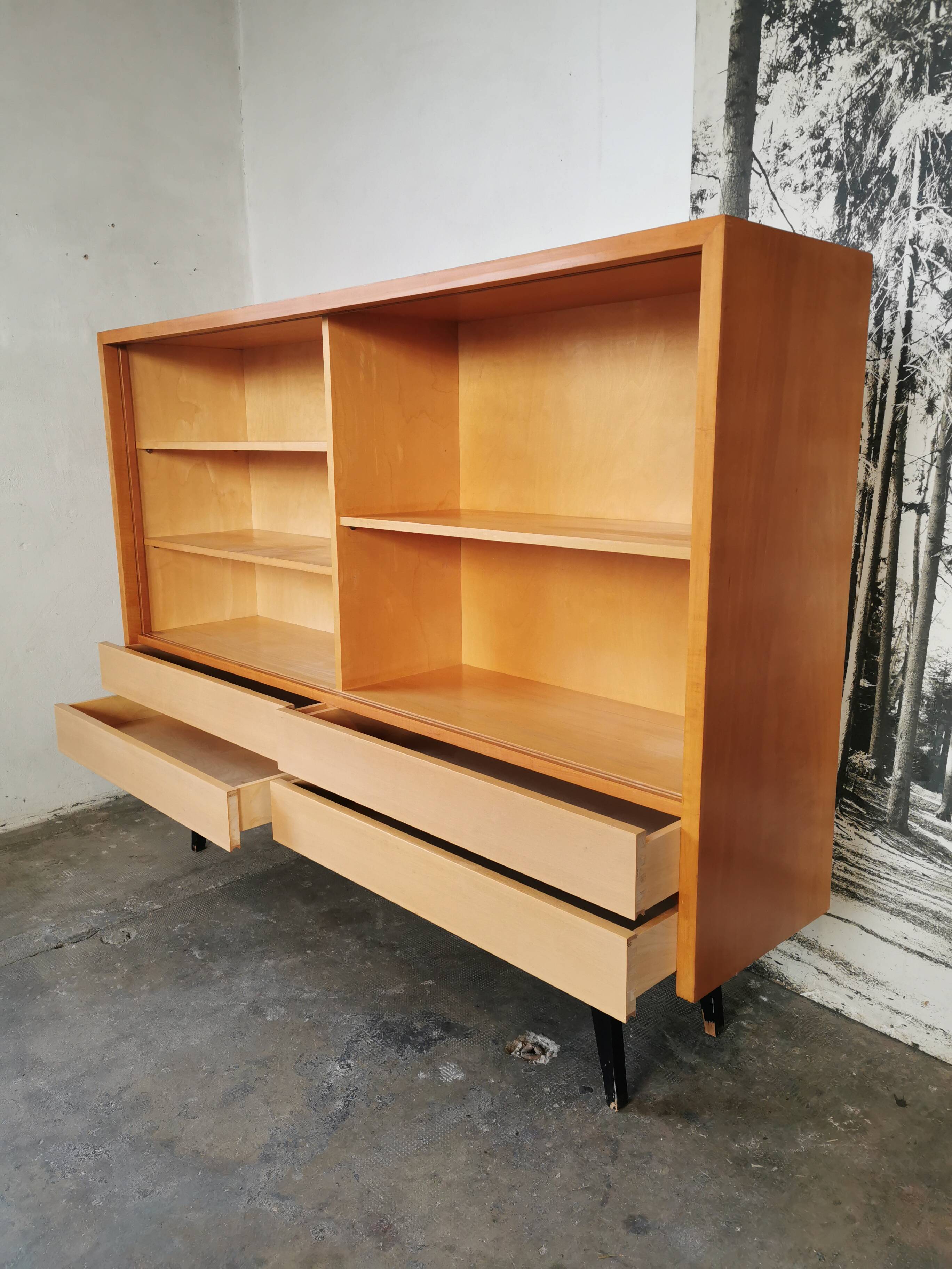 Library, display case from the 60s