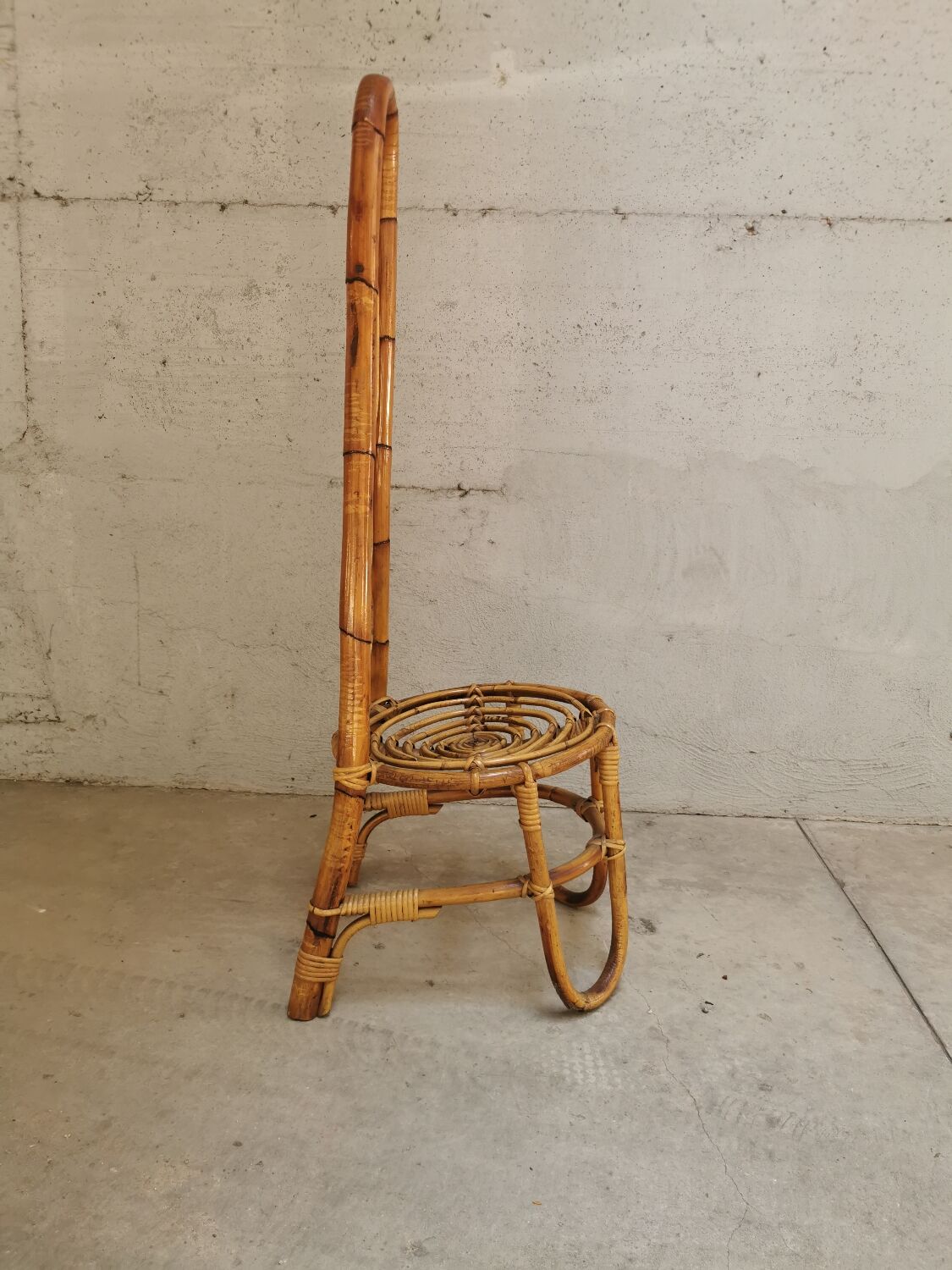 Chaise rotin vintage Dirk Von Sliedregt