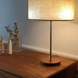 Teak and fiberglass lamp