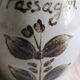 Vintage stoneware jug | Stoneware from Arnon, France | Floral decoration