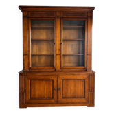 Display cabinet / glass bookcase Roche Bobois in cherry wood – 2 sections