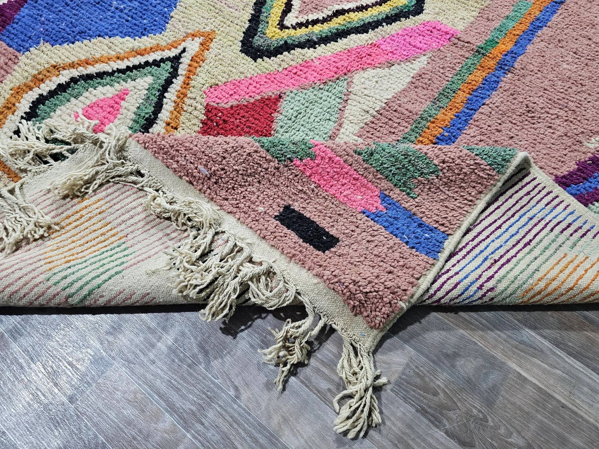Handmade wool rug from Morocco 3 x 2 m