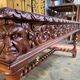 Office style Louis XIII solid oak carved restored