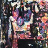 Yvette alde, flowers and birds, c 1950. lithograph signed in pencil