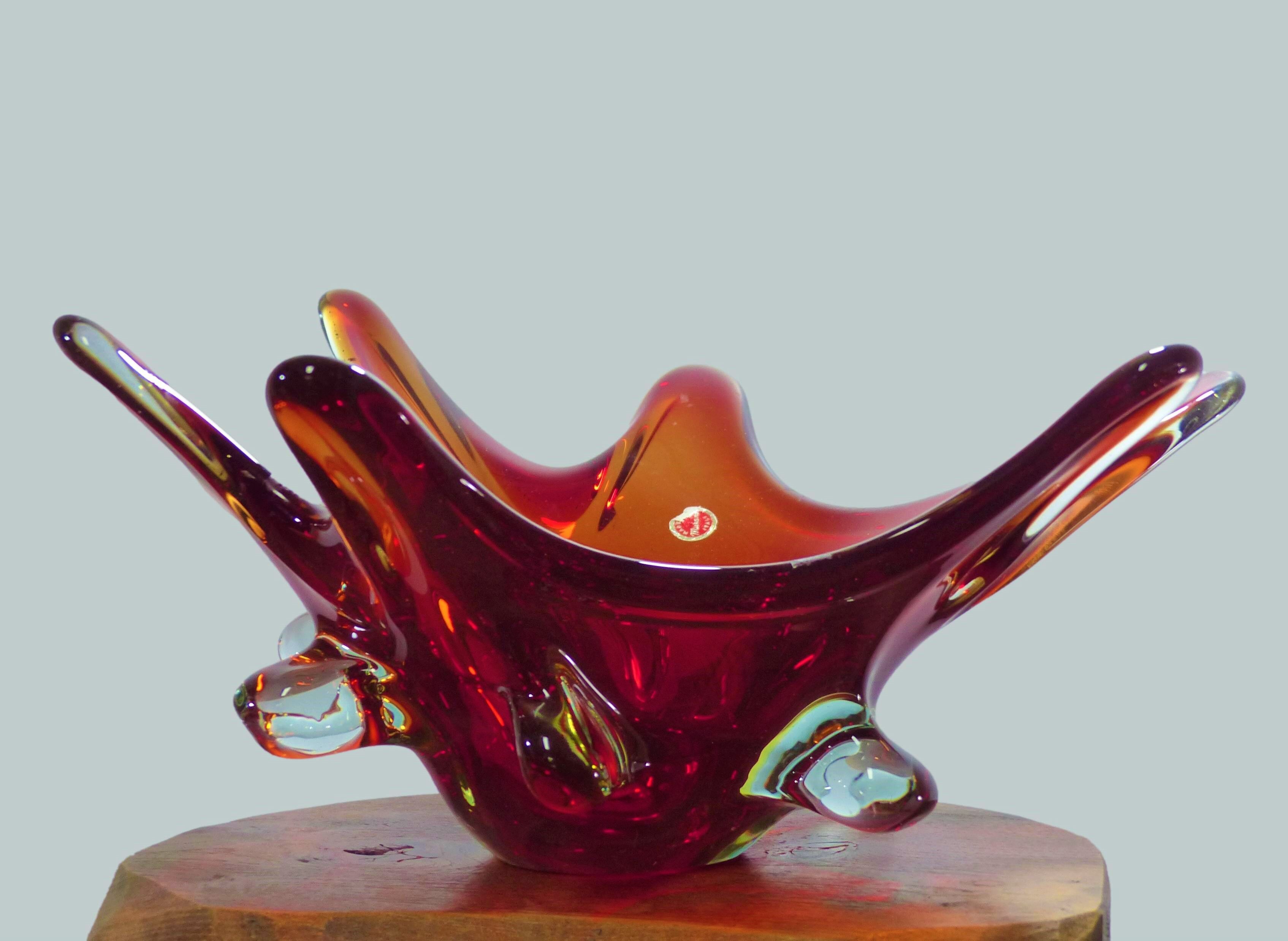 Vintage Murano glass cut