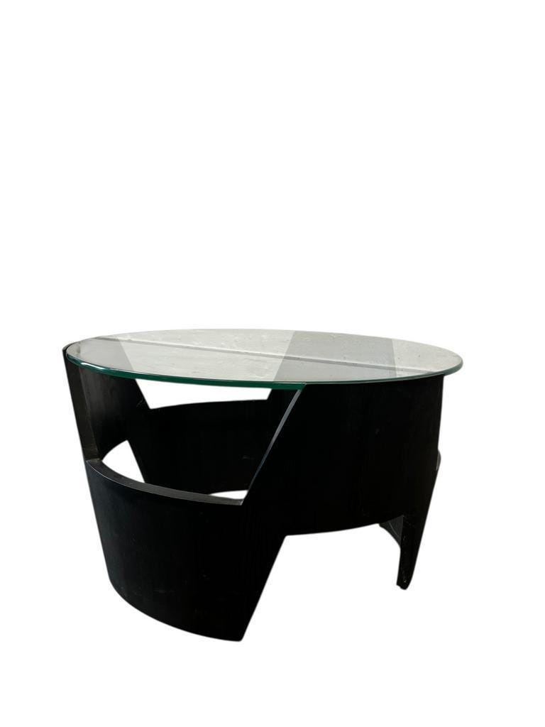 Table basse ronde vintage space age / table basse
