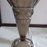 Vintage smoked glass vase