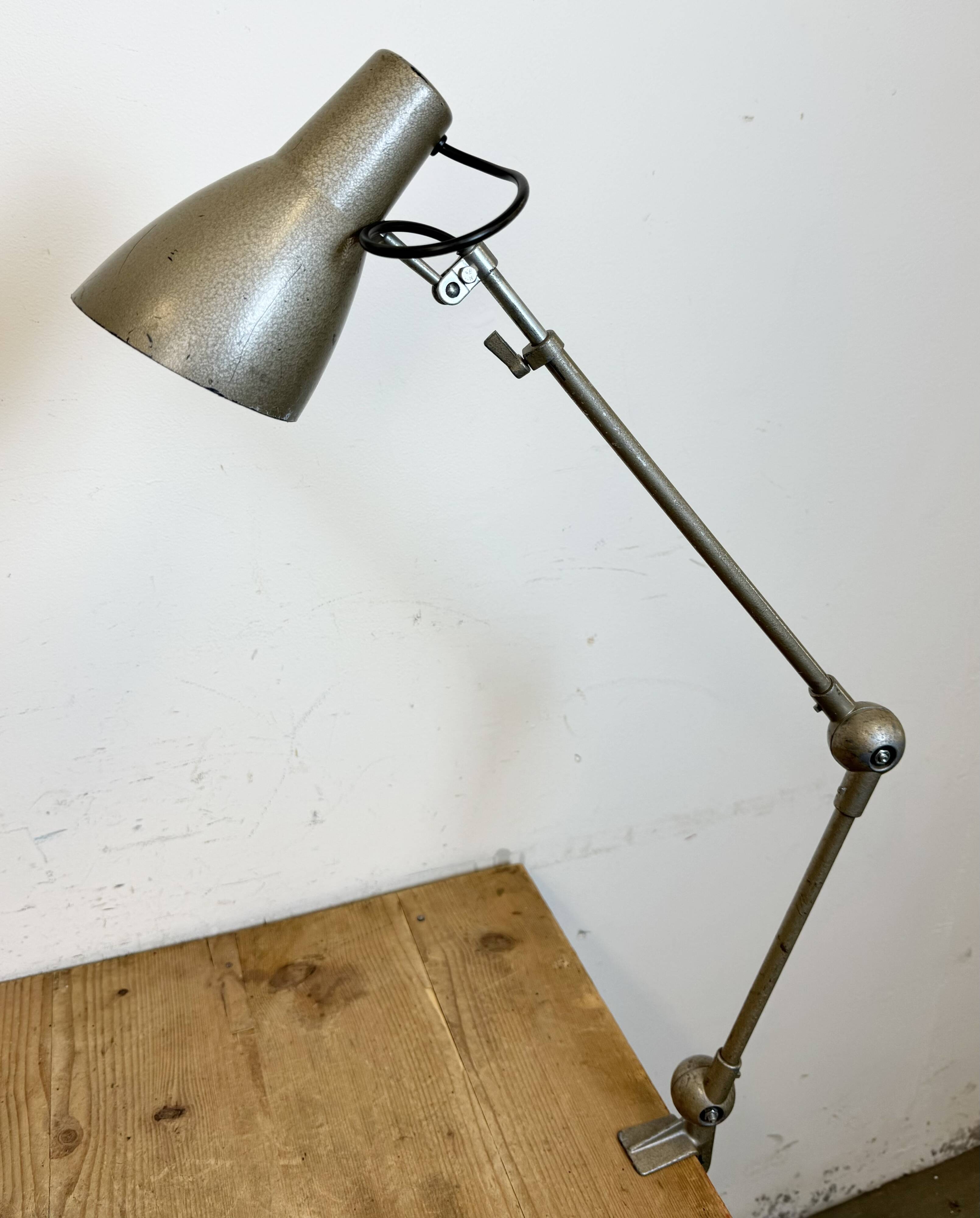Vintage Grey French Adjustable Table Lamp, 1960s