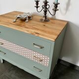 Chest of drawers 3 green water drawers