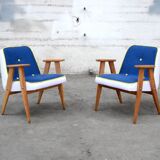 Chair of the 1960s Chierowski vintage blue