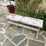Whitewashed bench