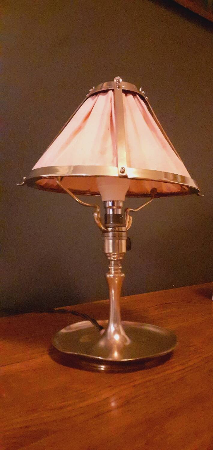 Lamp, Art Nouveau pocket, bronze noodle