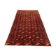 Antique Turkmen Tekke Rug, 190x113 cm Turkoman Bokhara Red Black Beige