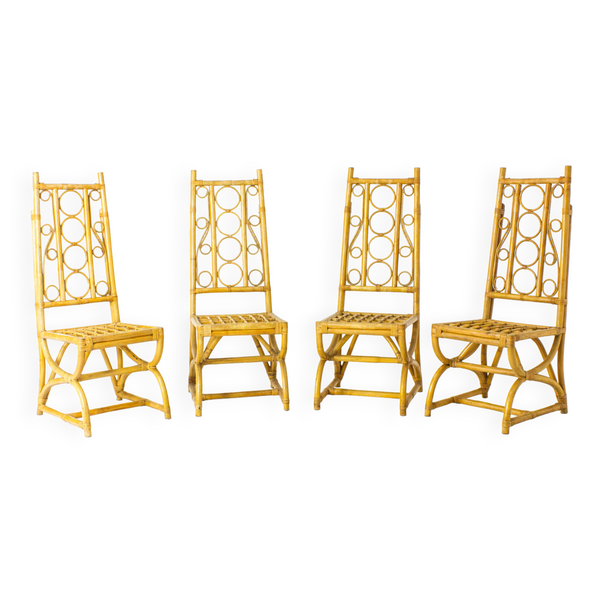 Tropical vintage bamboo chairs
