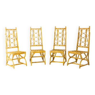 Tropical vintage bamboo chairs