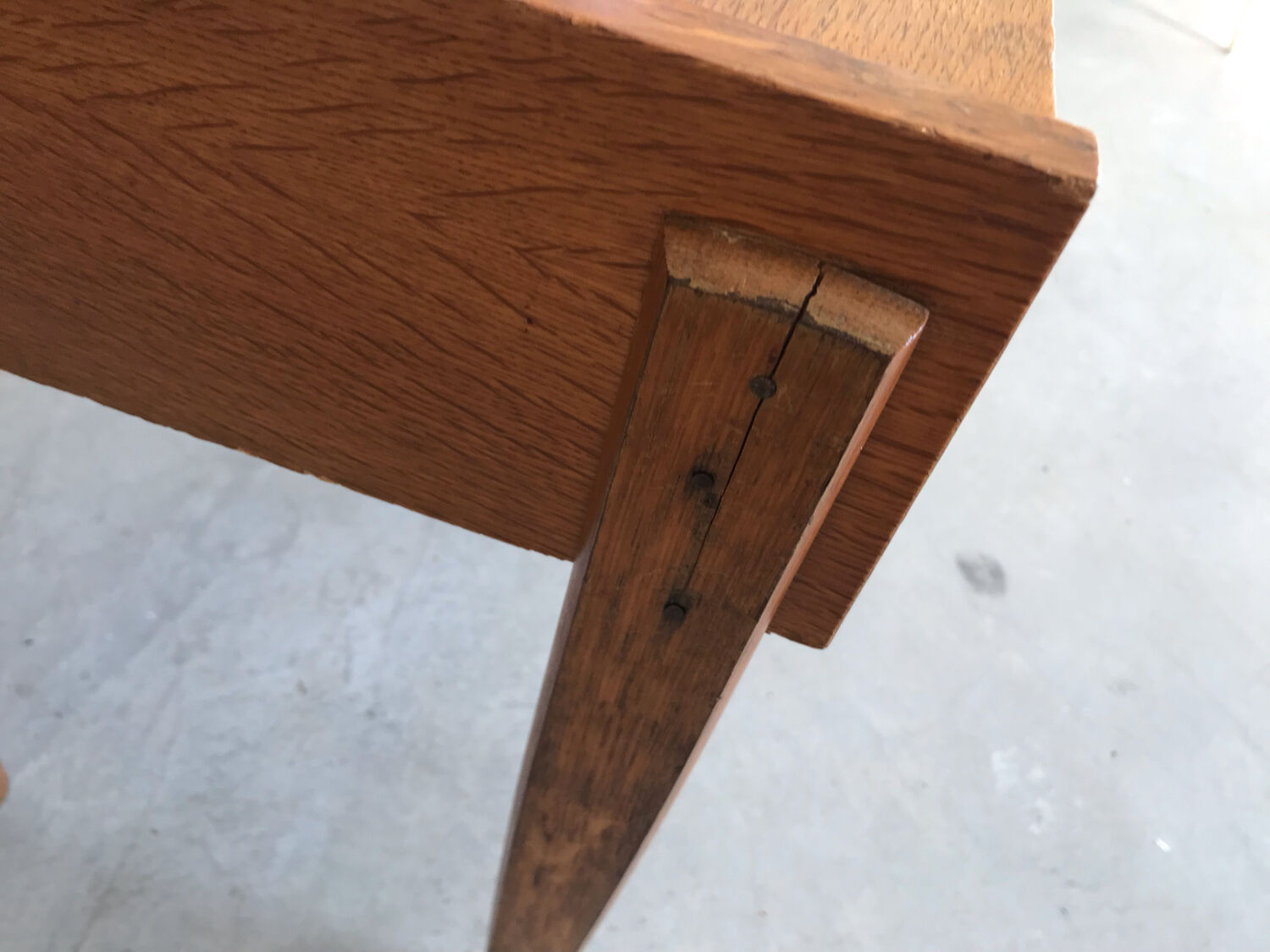 Pair of wooden bedside tables, circa 1950