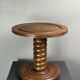 Chunky low wood turned side table in the style of Charles Dudouyt, 1950s