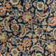 Large Vintage Indian Kashmiri Carpet Blue Wool Living Room Rug- 280x385cm