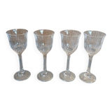 4 antique stemmed glasses