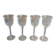 4 antique stemmed glasses