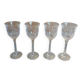 4 antique stemmed glasses