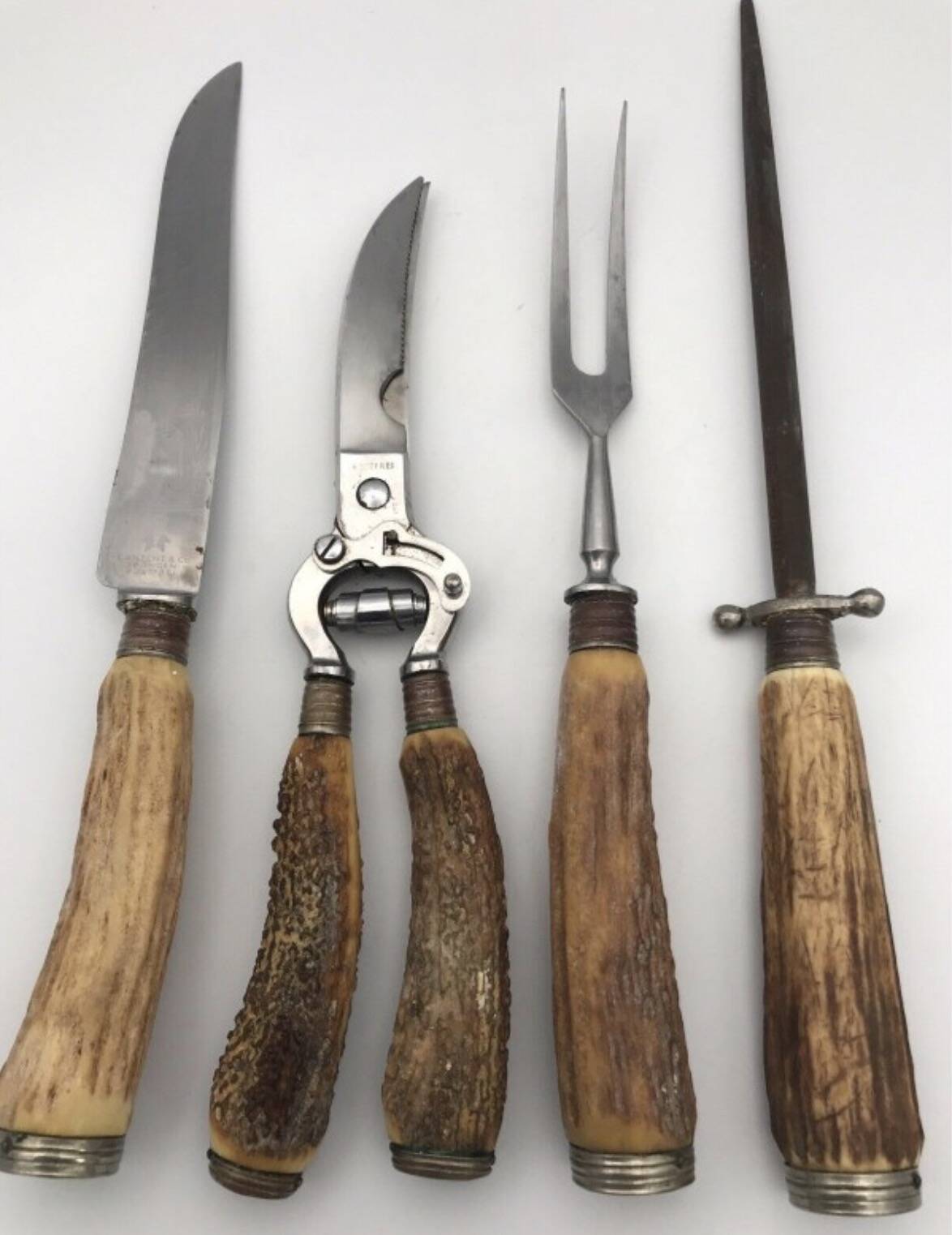 Service set cutlery, ironwood and stainless steel, Solingen