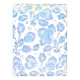 Lampe de table en céramique bleu et blanc de Delft peinte à la main avec abat-jour en soie Ikat