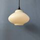 Opaline glass suspension light Mid Century attributed to Louis Kalff
