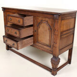 Antique oak carved art & crafts buffet