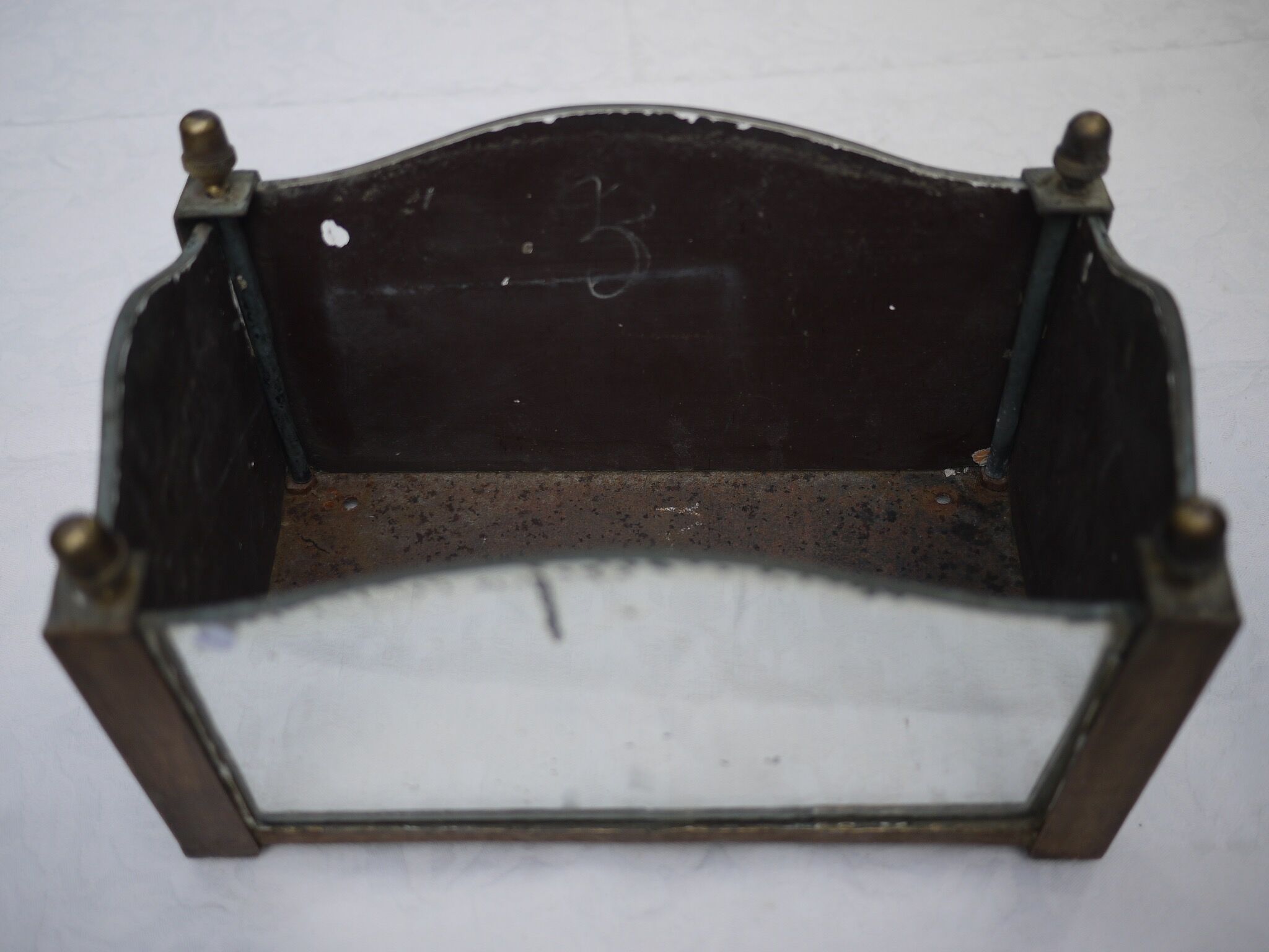 Planter in mirror and metal of the 1940s